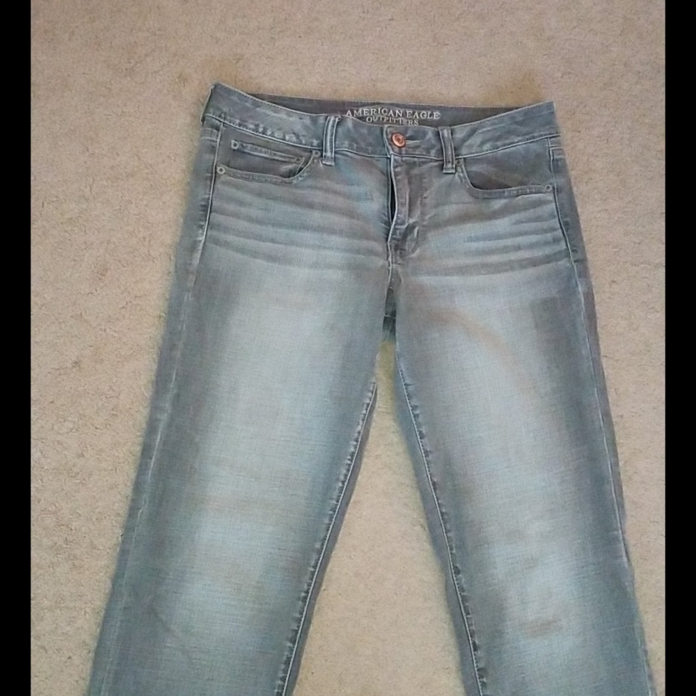 American Eagle Outfitters Gray Straight Leg Jeans